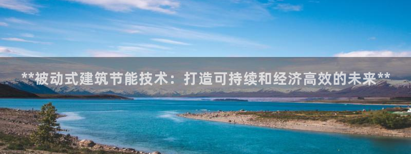e尊国际官方网站：**被动式建筑节能技术：打造可持续和经济高效的未来**