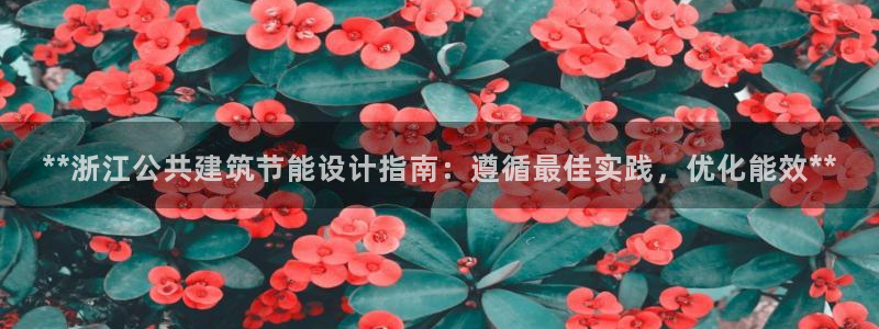 e尊国际娱乐官网下载：**浙江公共建筑节能设计指南：遵循最佳实践，优化能效**