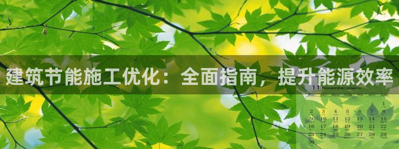 e尊体育：建筑节能施工优化：全面指南，提升能源效率