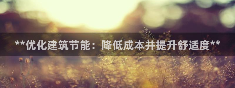 e尊平台：**优化建筑节能：降低成本并提升舒适度**