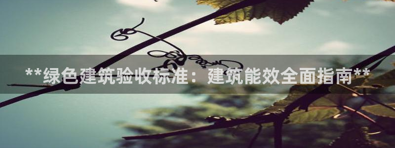 e尊国际官网app：**绿色建筑验收标准：建筑能效全面指南**