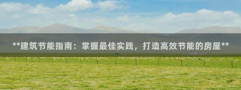 e尊国际是干什么的：**建筑节能指南：掌握最佳实践，打造高效节能的房屋**