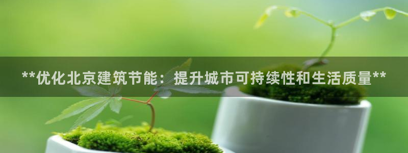 e尊国际-e尊国际官网：**优化北京建筑节能：提升城市可持续性和生活质量**