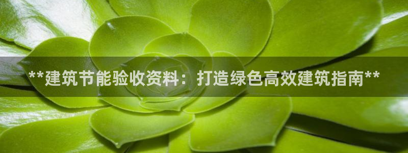 尊亿娱乐国际官网：**建筑节能验收资料：打造绿色高效建筑指南**