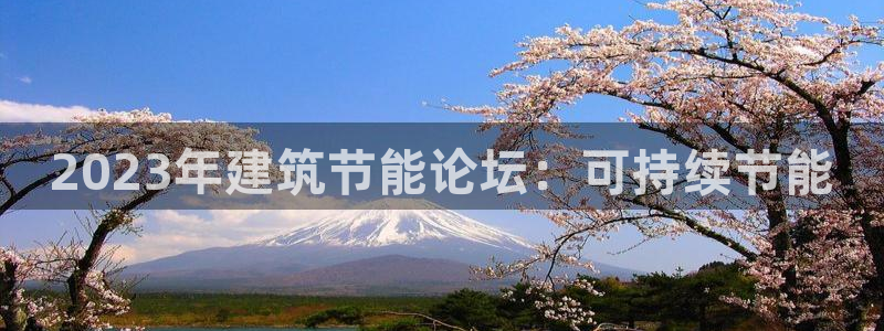 e尊国际客户端：2023年建筑节能论坛：可持续节能