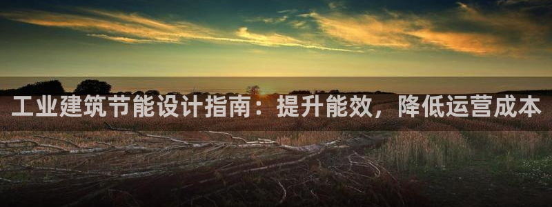 e尊体育：工业建筑节能设计指南：提升能效，降低运营成本