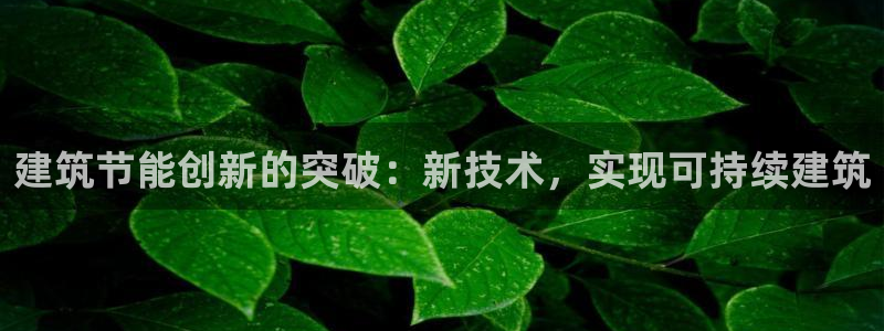 谁知道e尊国际的网址：建筑节能创新的突破：新技术，实现可持续建筑