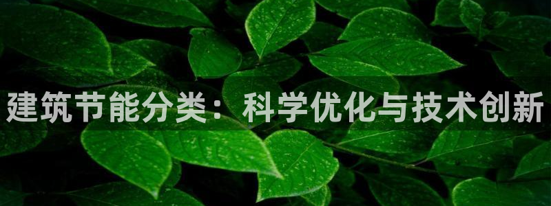 e尊国际网址：建筑节能分类：科学优化与技术创新