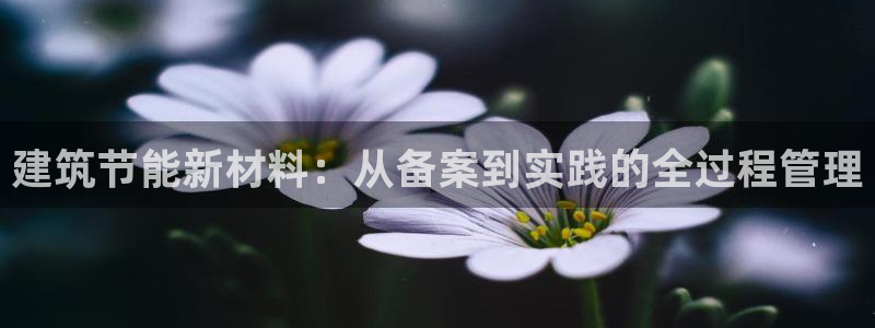 e尊国际官网·网址：建筑节能新材料：从备案到实践的全过程管理