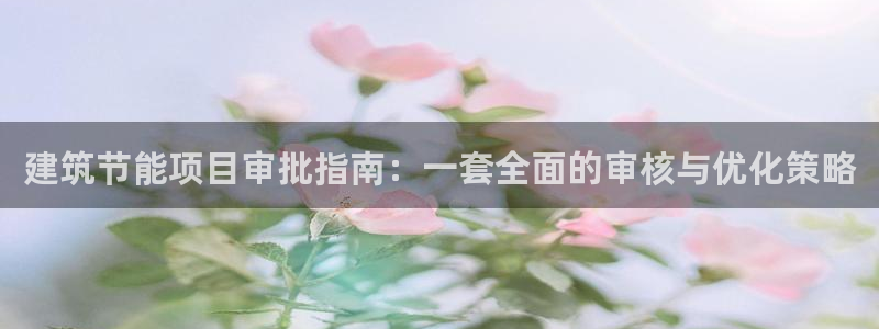 e尊国际平台：建筑节能项目审批指南：一套全面的审核与优化策略