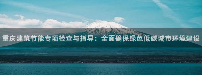 e尊国际平台：重庆建筑节能专项检查与指导：全面确保绿色低碳城市环境建设