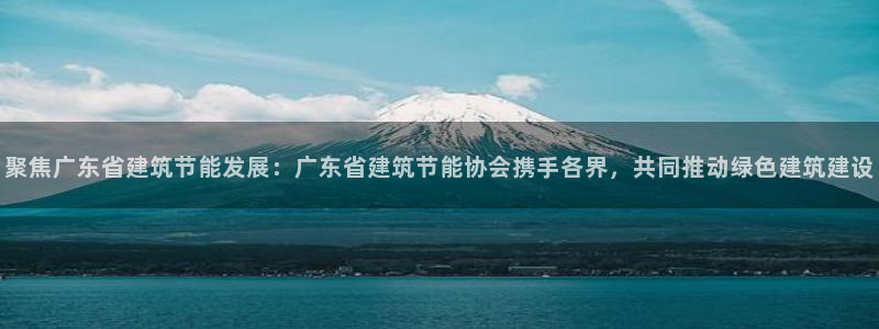 e尊国际-可可计划：聚焦广东省建筑节能发展：广东省建筑节能协会携手各界，共同推动绿色建筑建设