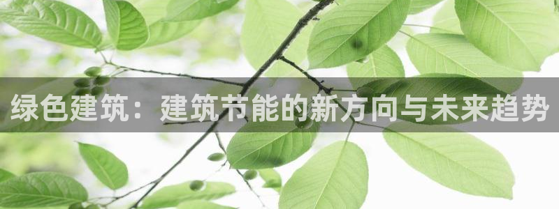 e尊平台：绿色建筑：建筑节能的新方向与未来趋势