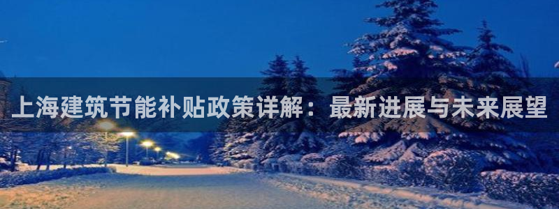 e尊官网：上海建筑节能补贴政策详解：最新进展与未来展望